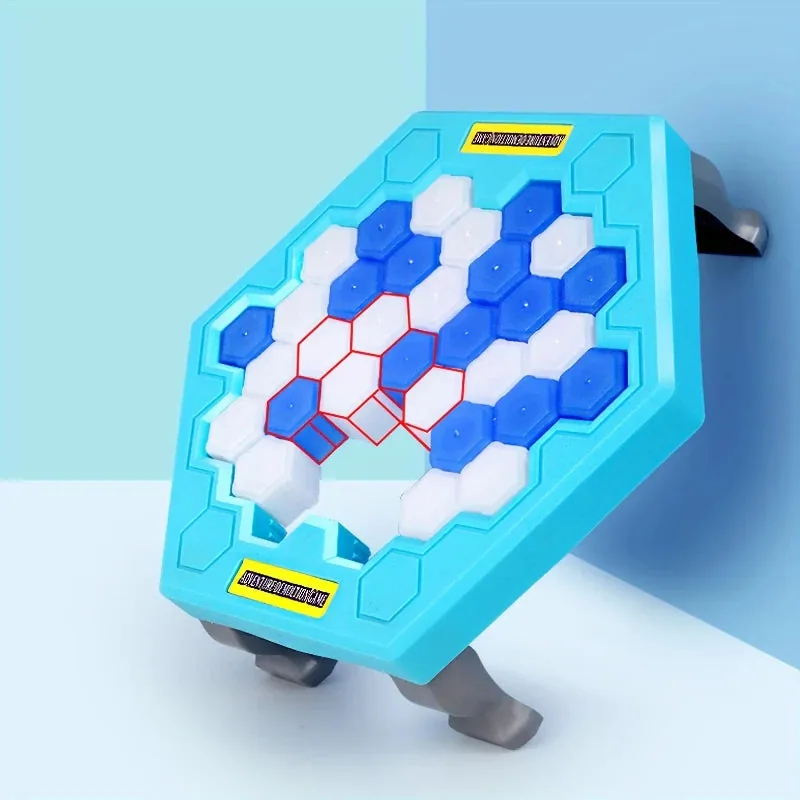 Tabuleiro quebra gelo com blocos azuis e brancos Brinquedo Educativo