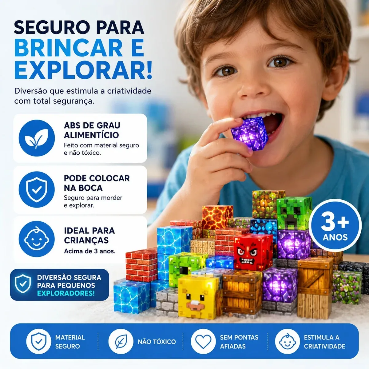 BlocoCraft - Blocos Magnéticos com Luzes — imagem 2