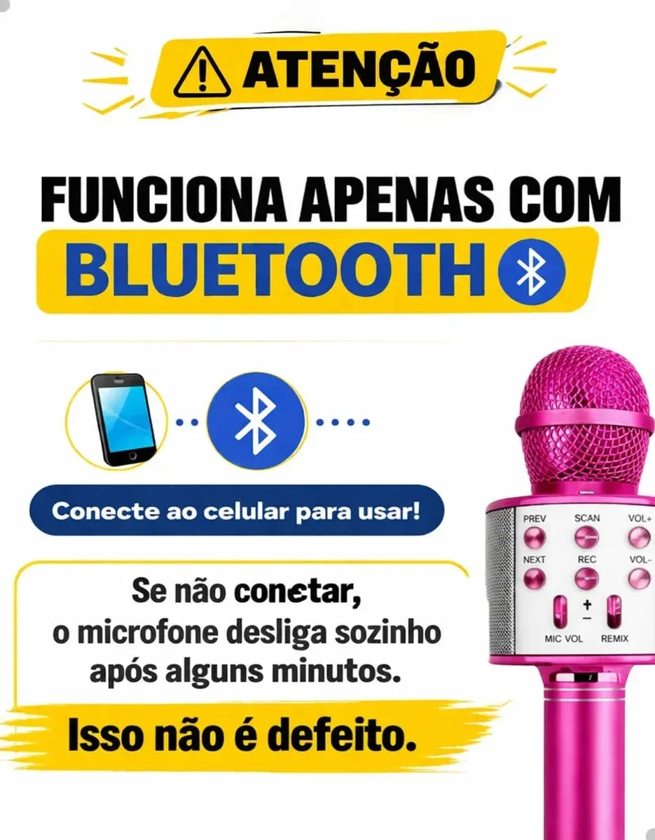 Karaoke Kids – Microfone Bluetooth Infantil — imagem 4